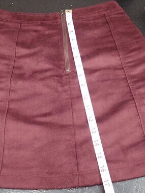 Old Navy Burgundy Suede SKirt Size 0